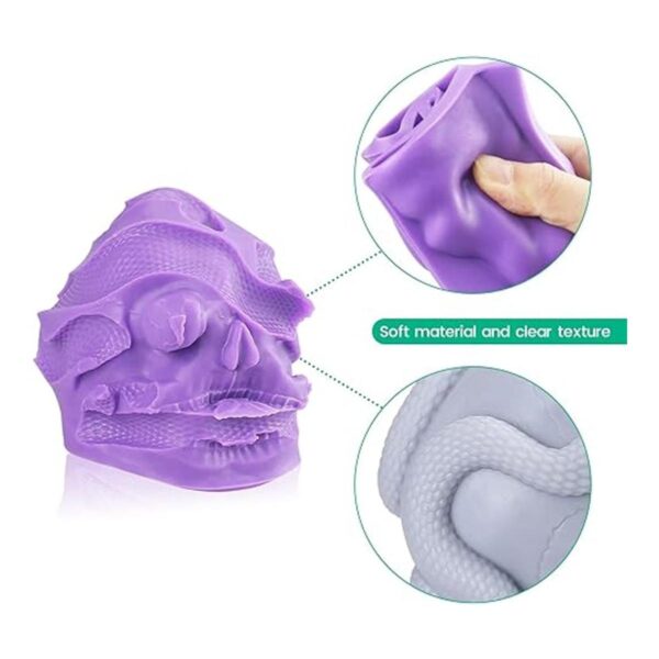 Molde de silicona de calavera de serpiente 3D para resina_4
