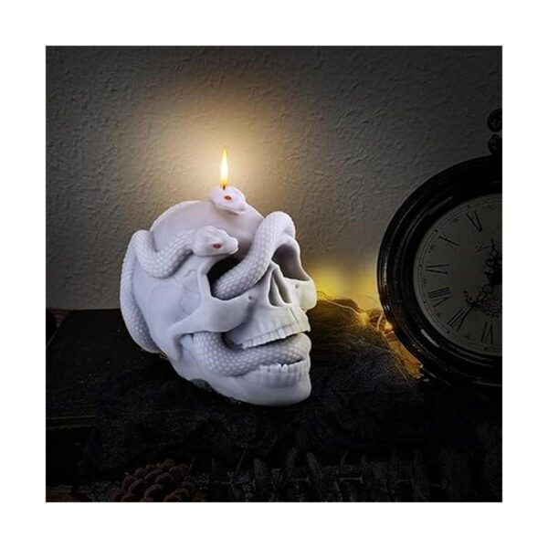 Molde de silicona de calavera de serpiente 3D para resina_6