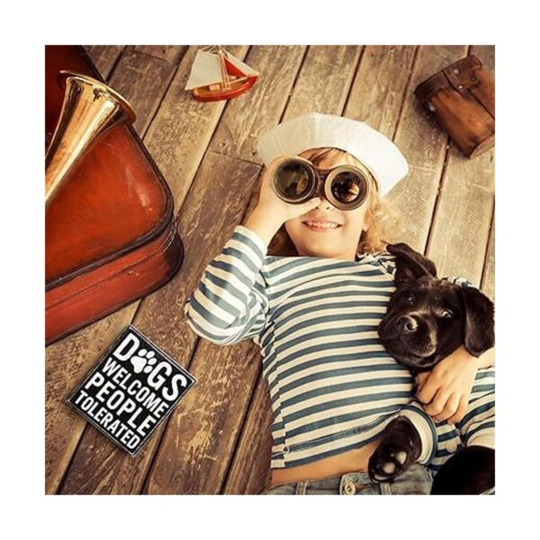 Dog Welcome People Tolerated Dog Lover Decor Regalos para