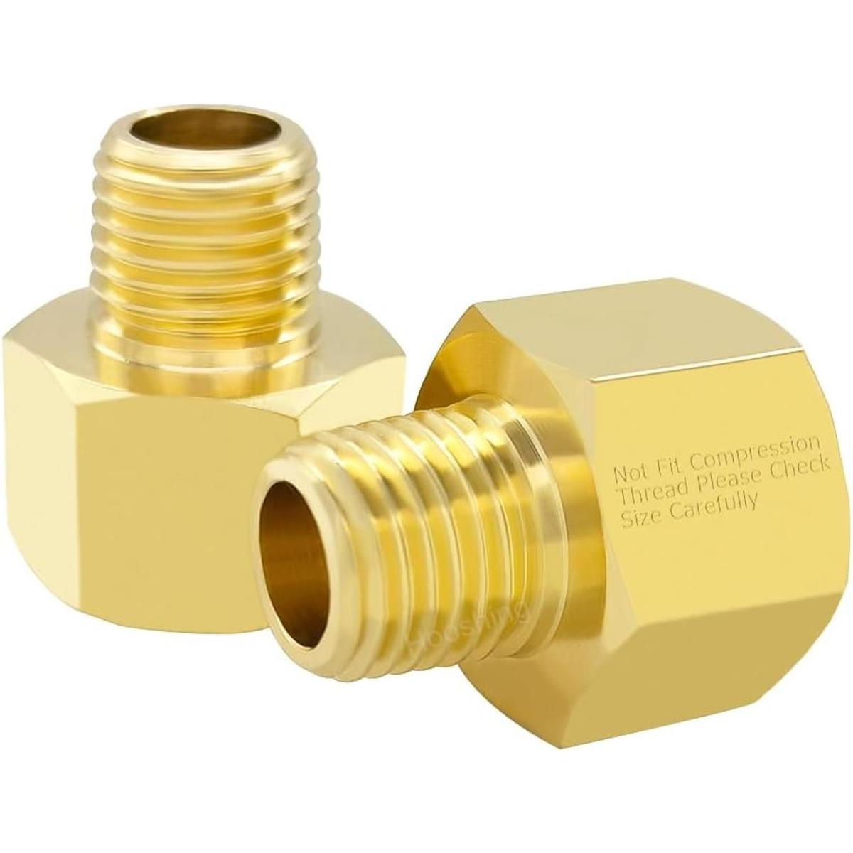 Hooshing Adaptador reductor de tubo de latón NPT hembra de