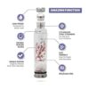Mavanly Botella de cristal de flor de cerezo vidrio de_2