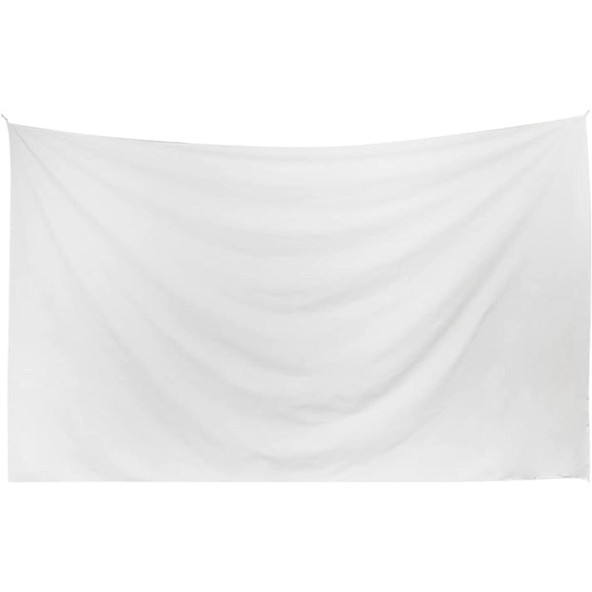 Julie Blue Tapiz blanco liso 100 algodón listo para