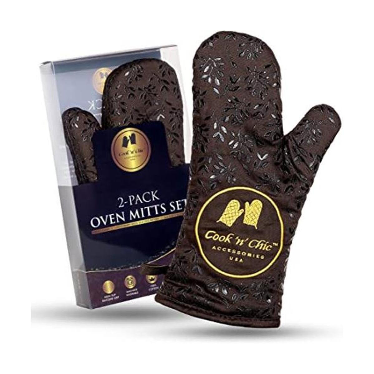 CooknChic Guantes de horno de alta calidad resistentes