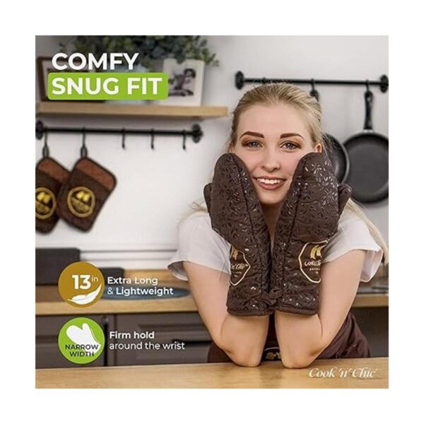 CooknChic Guantes de horno de alta calidad resistentes_4