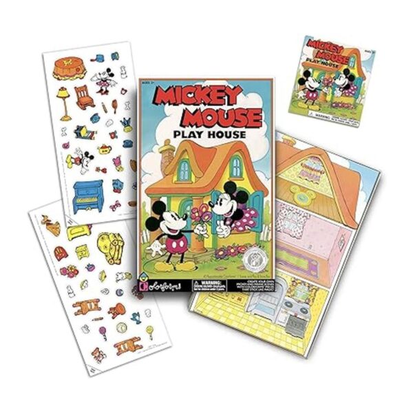 Colorforms Mickey Mouse Play House Juego de juego retro_3