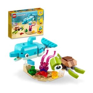 LEGO Creator 3 en 1 Dolphin and Turtle 31128 Juego de_1