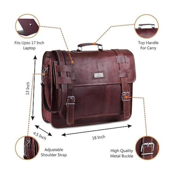 Hulsh Bolsa de piel convertible para portátil de 18