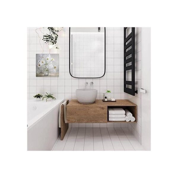 Decoración de pared de baño lienzo de flores arte de_2