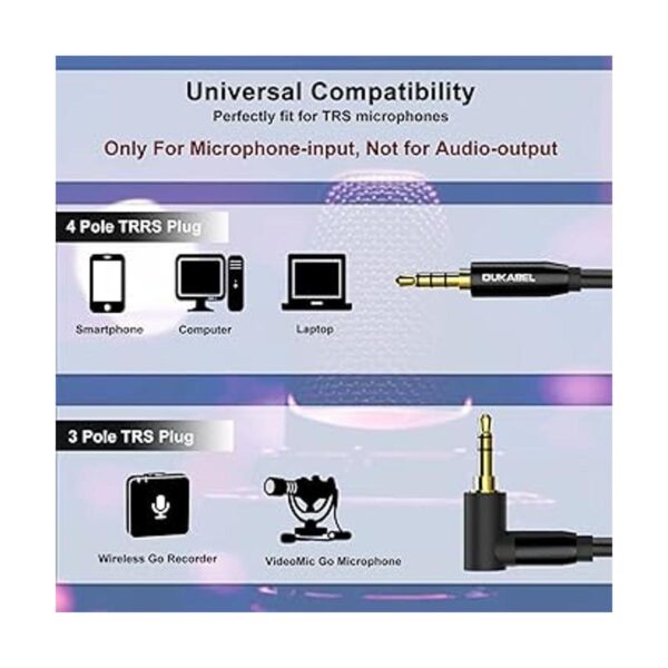 DUKABEL TRS TRRS Adaptador de micrófono DC7 TRRS Cable de_2