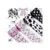 4 rollos de cintas de arpillera con estampado de vaca con
