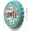Menterry Reloj de pared retro de hierro con diseño de tapa_2