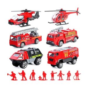 Juego de 14 piezas de camión de bomberos con juguete de_1