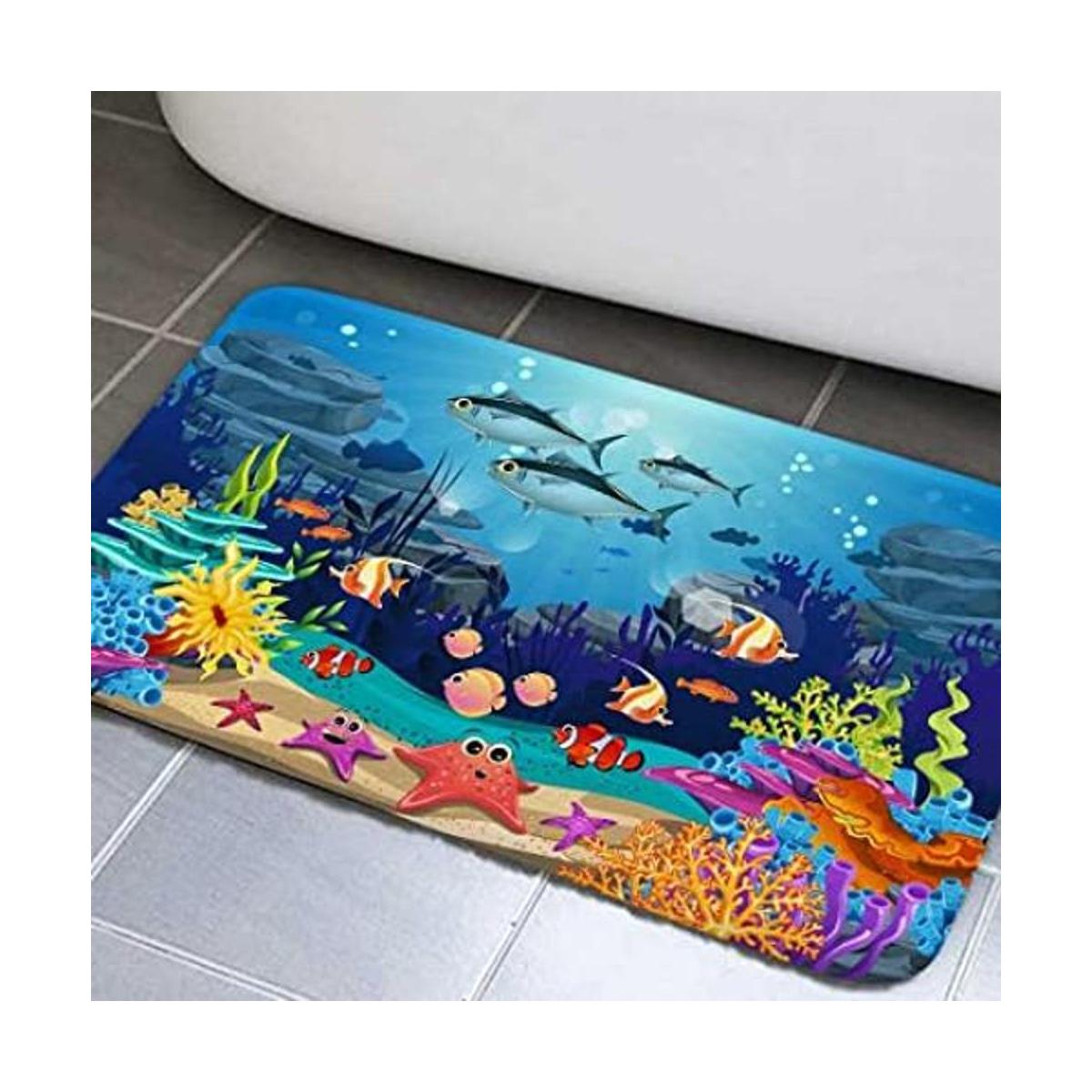 Ocean Fish Alfombra de baño para niños alfombra de baño