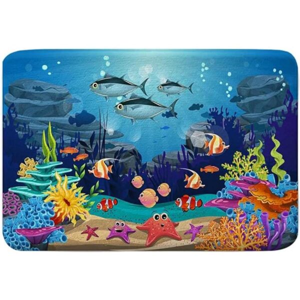Ocean Fish Alfombra de baño para niños alfombra de baño_2