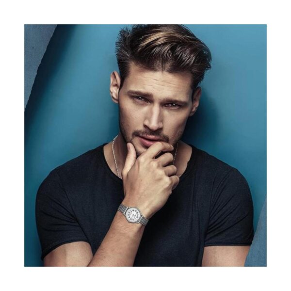 JewelryWe Mens Big Dial Easy Reader Quartz Watch