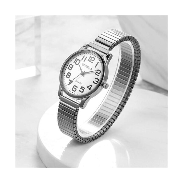 JewelryWe Mens Big Dial Easy Reader Quartz Watch