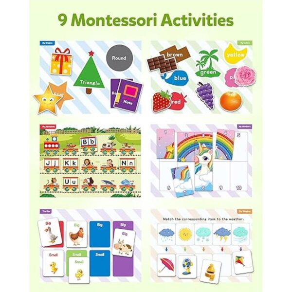 Coogam Libro magnético para preescolar 9 calcomanías_2