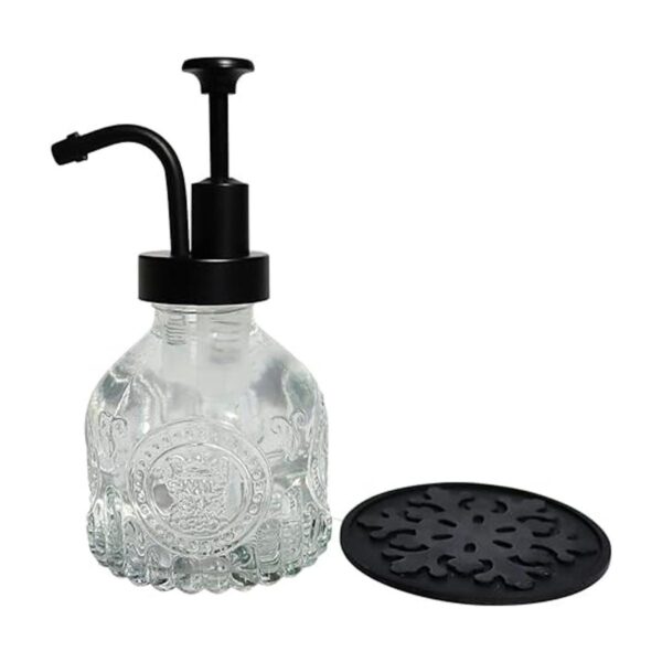 Dispensador de jabón de vidrio para encimera de cocina y