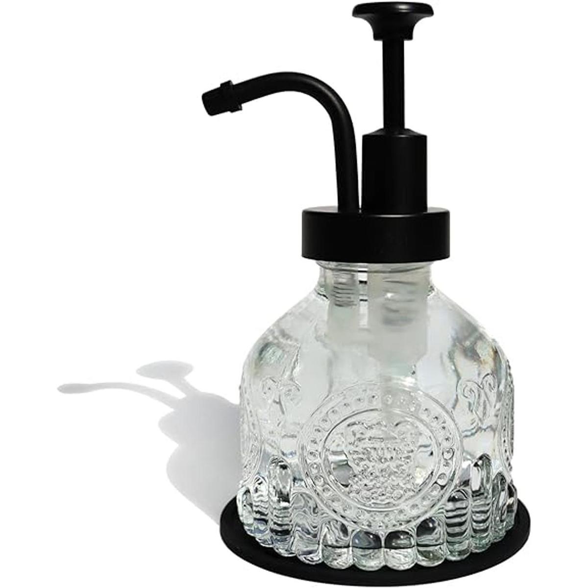 Dispensador de jabón de vidrio para encimera de cocina y