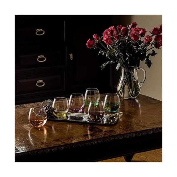 JoyJolt HUE Juego de 6 copas de vino sin tallo grandes de_6