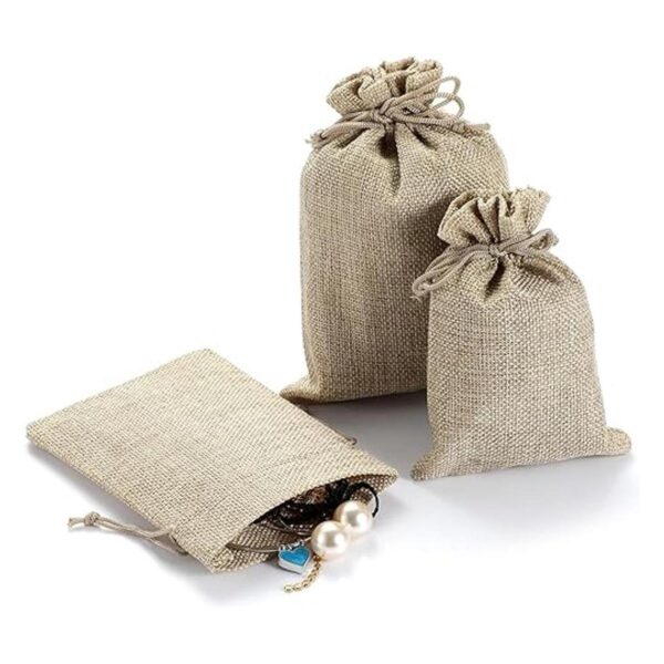 DRQ Bolsas de arpillera con cordón sacos de arpillera de_2