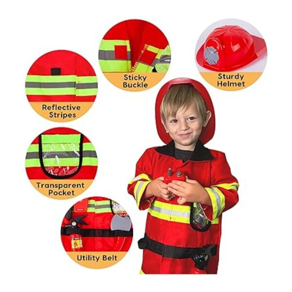 Liberry Disfraz de bombero para niños herramientas de_2