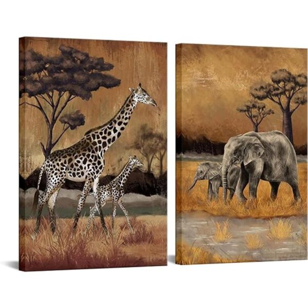 FuShvre frica 2 piezas de arte de pared para mamá y_1