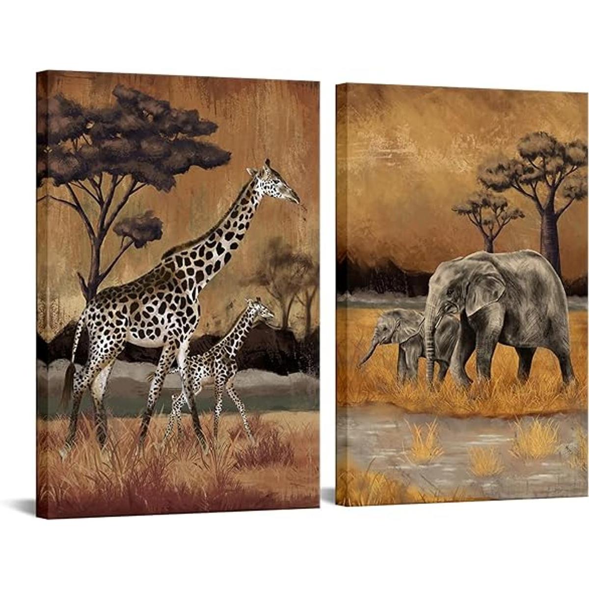FuShvre frica 2 piezas de arte de pared para mamá y