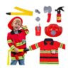 Liberry Disfraz de bombero para niños herramientas de_1