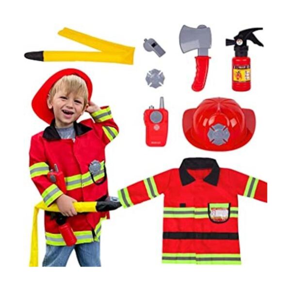 Liberry Disfraz de bombero para niños herramientas de_1