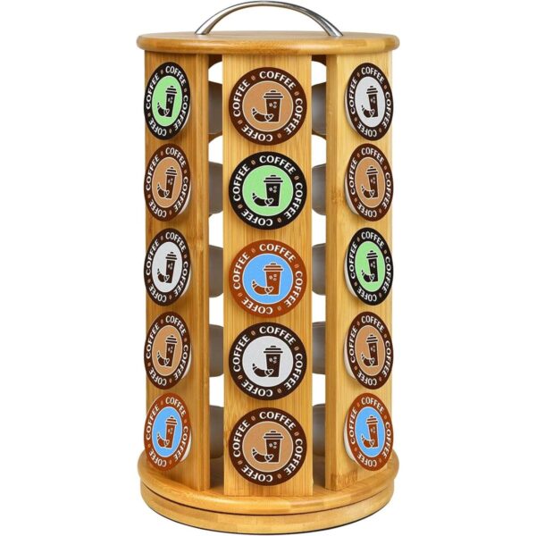 Eltow Carrusel de bambú para cápsulas de café compatible