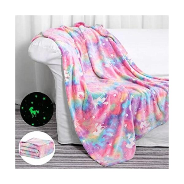 Manta que brilla en la oscuridad regalos de unicornios_1