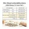 Cregugua 296 letras del alfabeto de madera sin terminar de