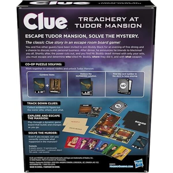 Juego de mesa de pistas de traición en la mansión Tudor_4