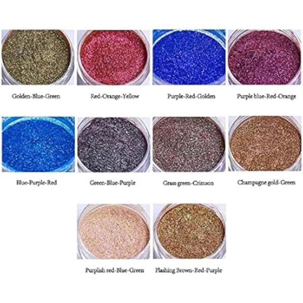 OSBANG Polvo de mica camaleón de 10 colores para pintura_2