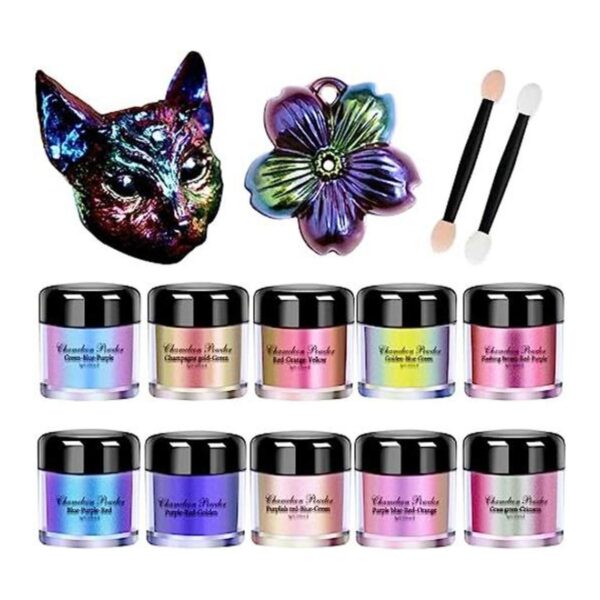 OSBANG Polvo de mica camaleón de 10 colores para pintura_1
