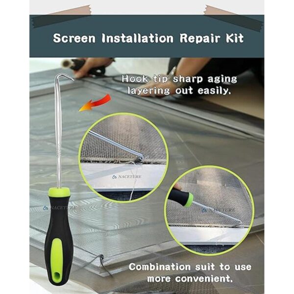 Kit de herramientas para puerta de mosquitera 20 clips de