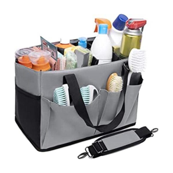 DERABY Organizador de limpieza con asa y correa de hombro_1