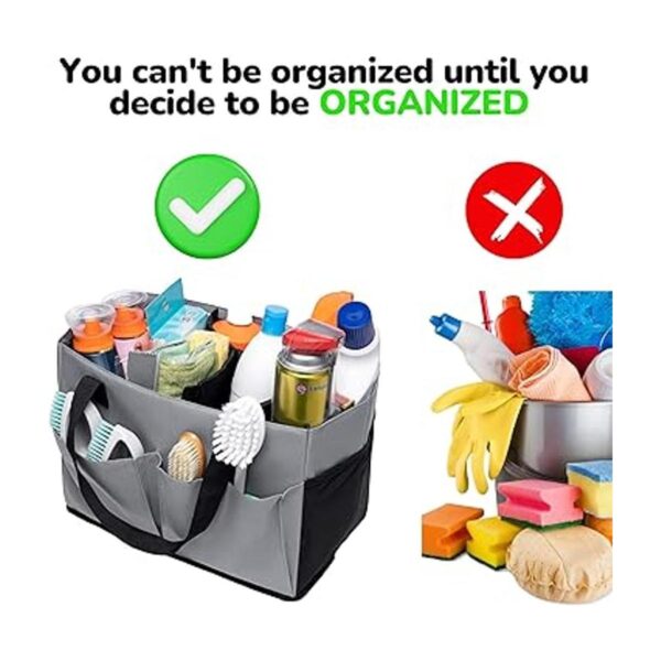 DERABY Organizador de limpieza con asa y correa de hombro_4