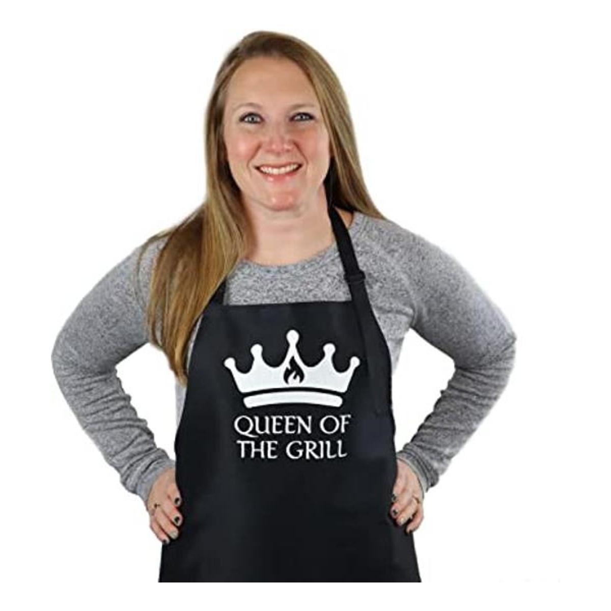 Delantal de la reina de la parrilla divertido delantal