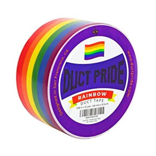 Duct Pride Cinta arcoíris 1.88 pulgadas x 10 yardas por