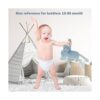 FLUFFYFUN Juguete de peluche de elefante bebé azul_5