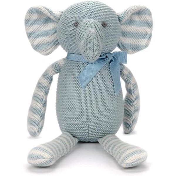 FLUFFYFUN Juguete de peluche de elefante bebé azul_1