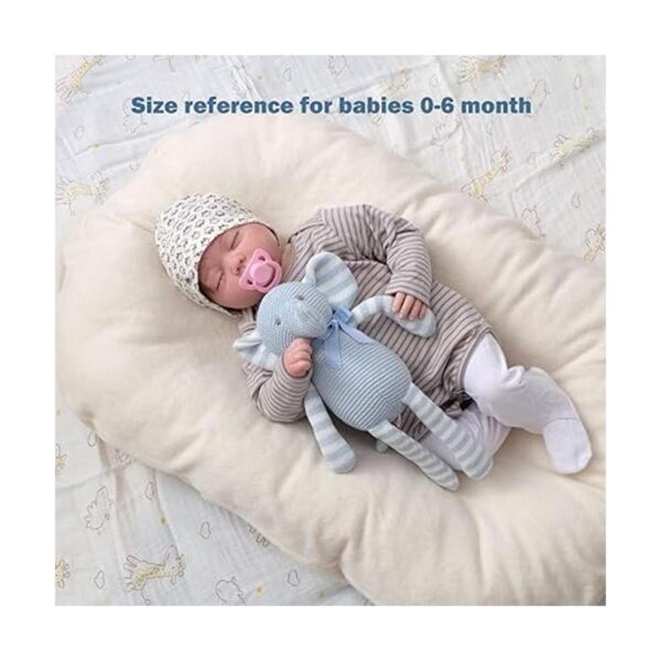 FLUFFYFUN Juguete de peluche de elefante bebé azul_4
