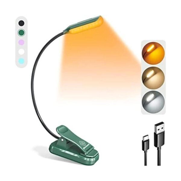 Glocusent Luz ligera de libro de 10 luces LED para leer en_1