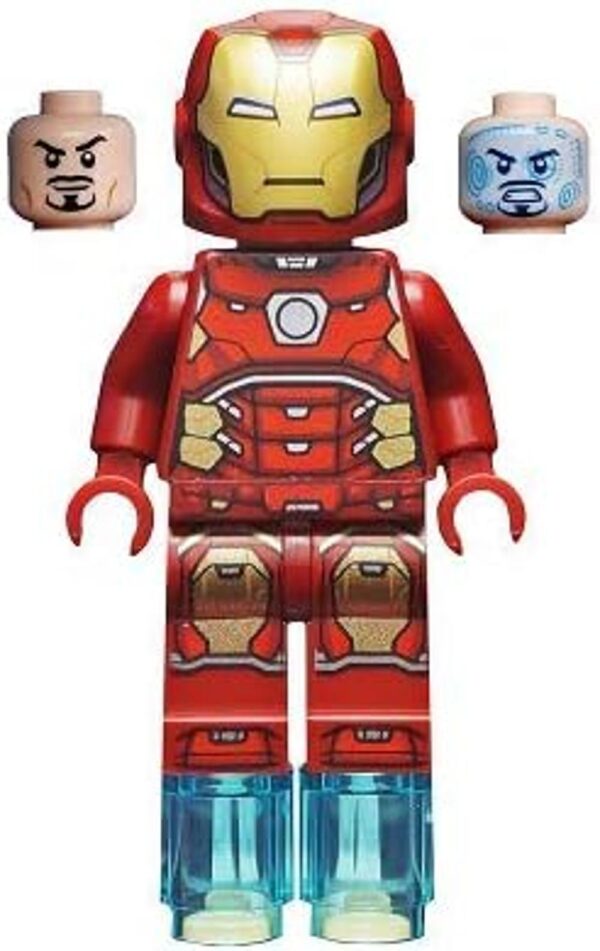 LEGO Superhéroes Iron Man Silver Hexágono en el pecho y_2
