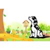 DIYBravo Decoración de silueta de perro de metal para