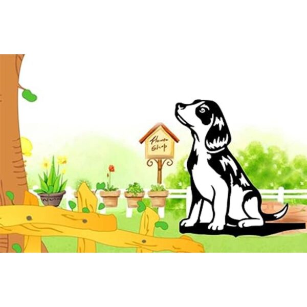 DIYBravo Decoración de silueta de perro de metal para