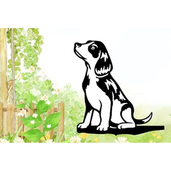 DIYBravo Decoración de silueta de perro de metal para