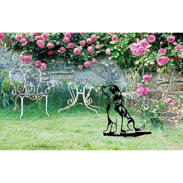 DIYBravo Decoración de silueta de perro de metal para